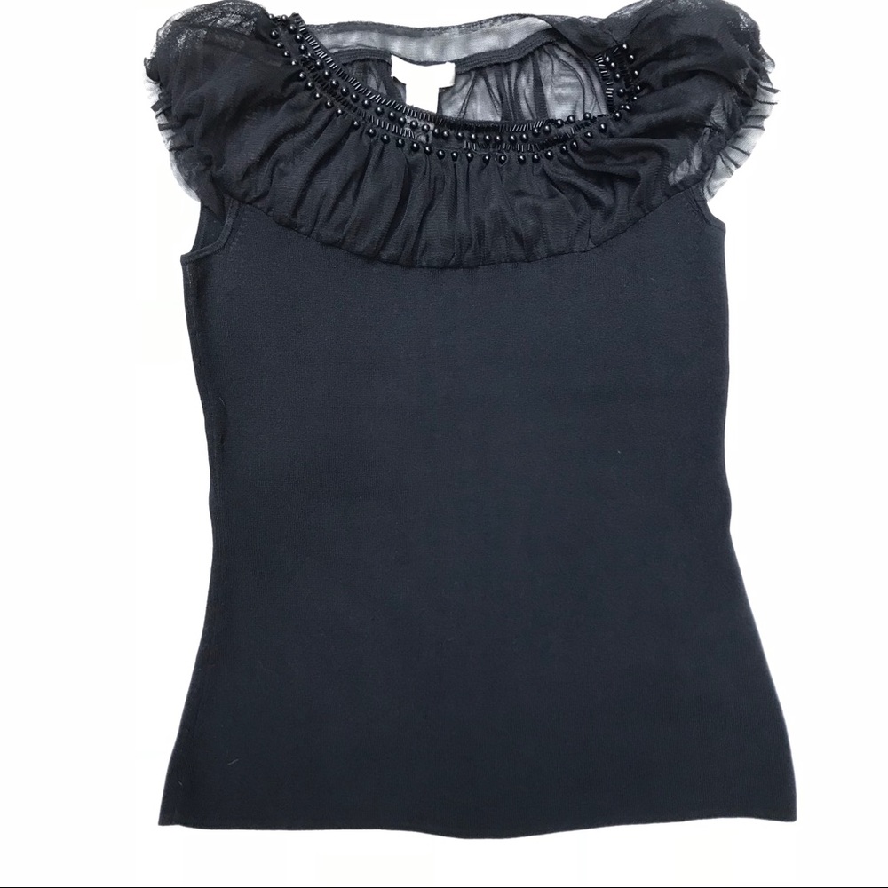 Black top with beading details